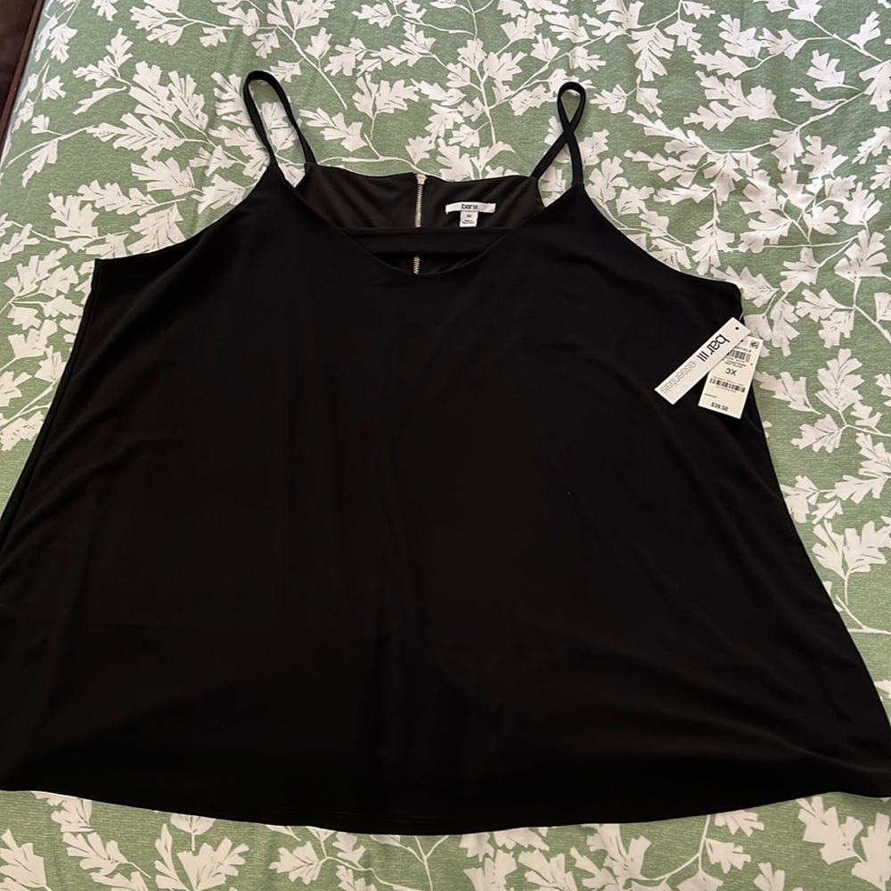 NWT Black Bar lll Black Top size 3X